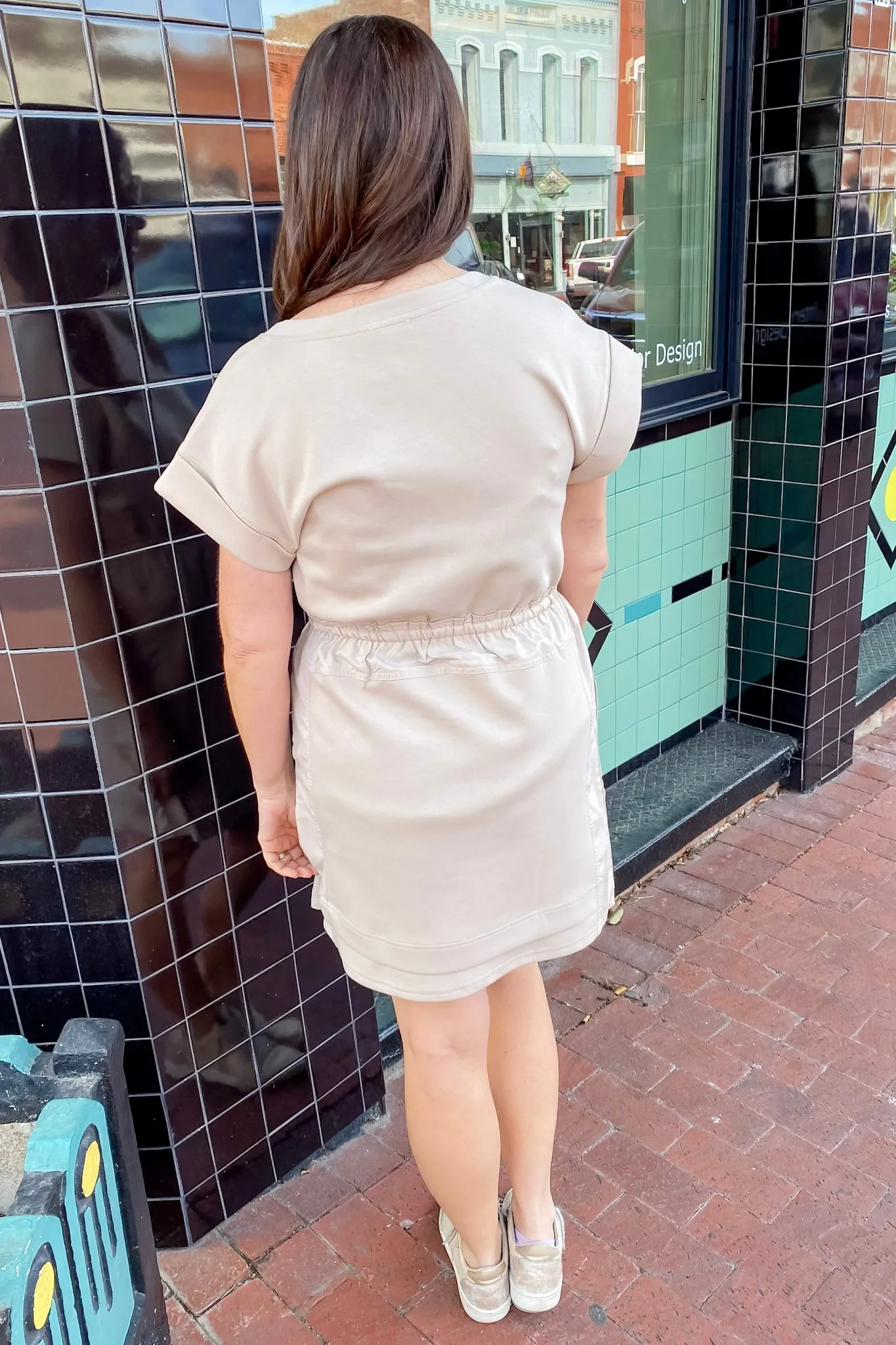 The Laid Back Fun Taupe Dress
