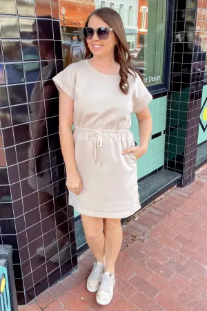 The Laid Back Fun Taupe Dress