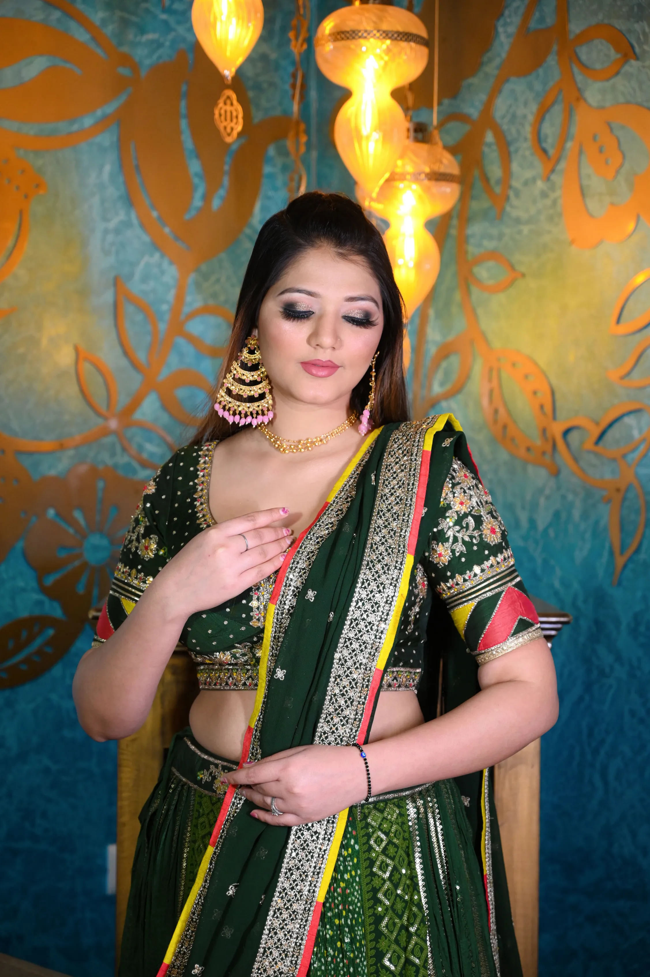 Trendy Green Color Lehenga Set for a Fashion-Forward Look