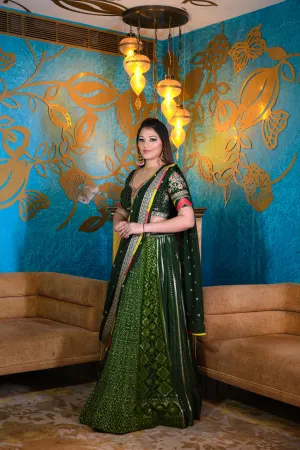 Trendy Green Color Lehenga Set for a Fashion-Forward Look