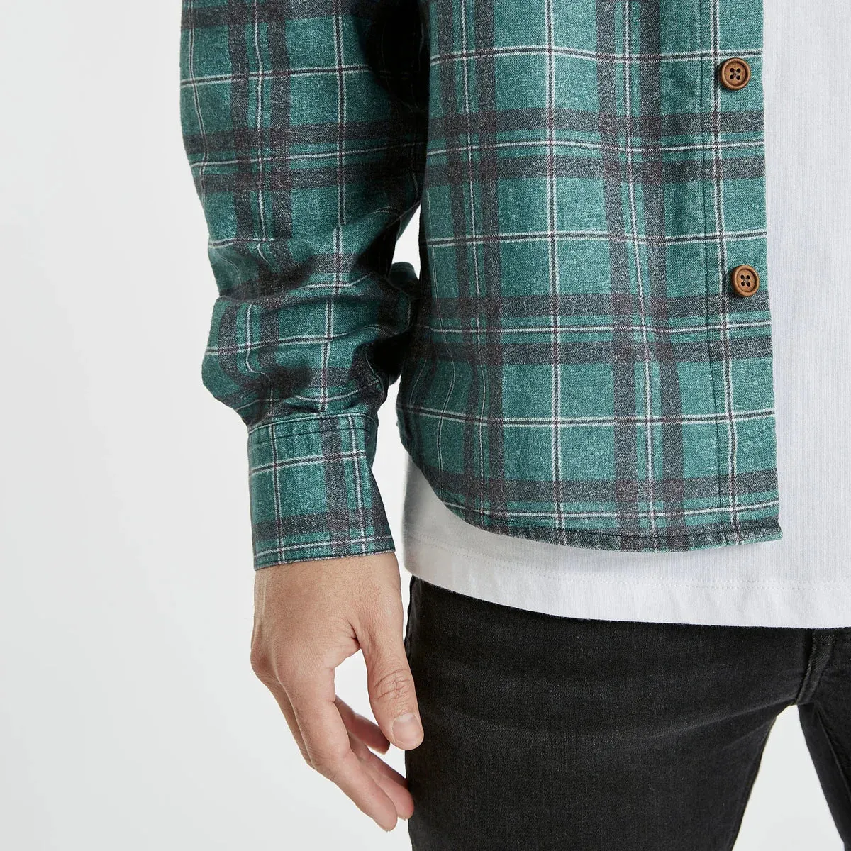 Trusted Casual L/S Shirt - Silver Pine Check