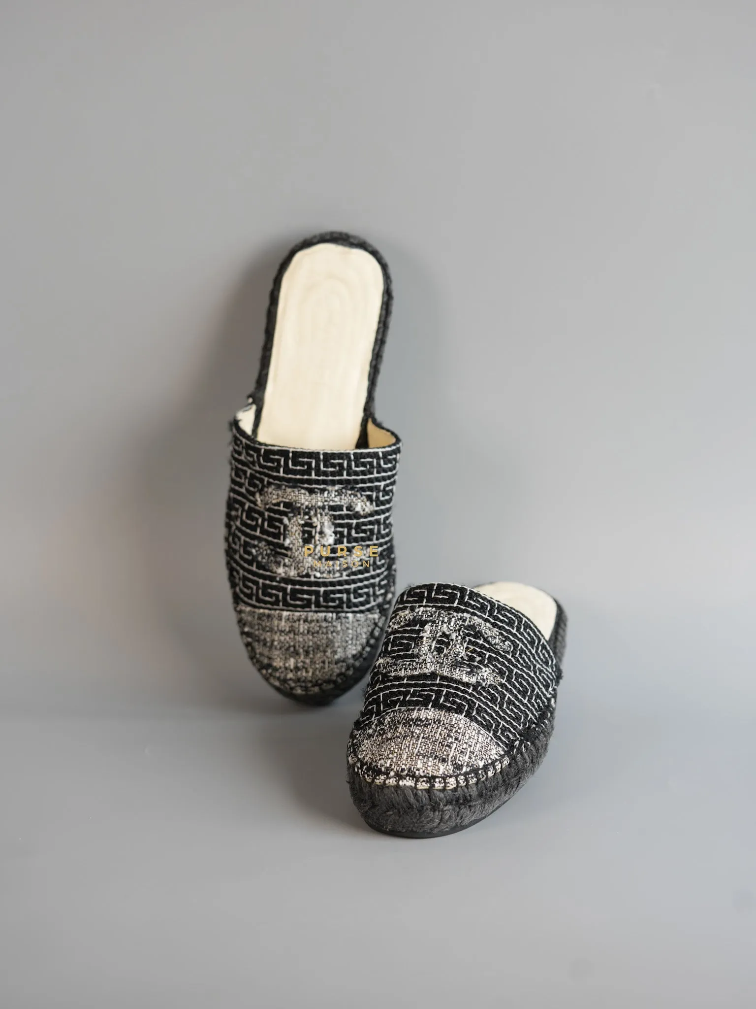 Tweed CC Slip On Espadrilles Size 37 EU (25.5cm)