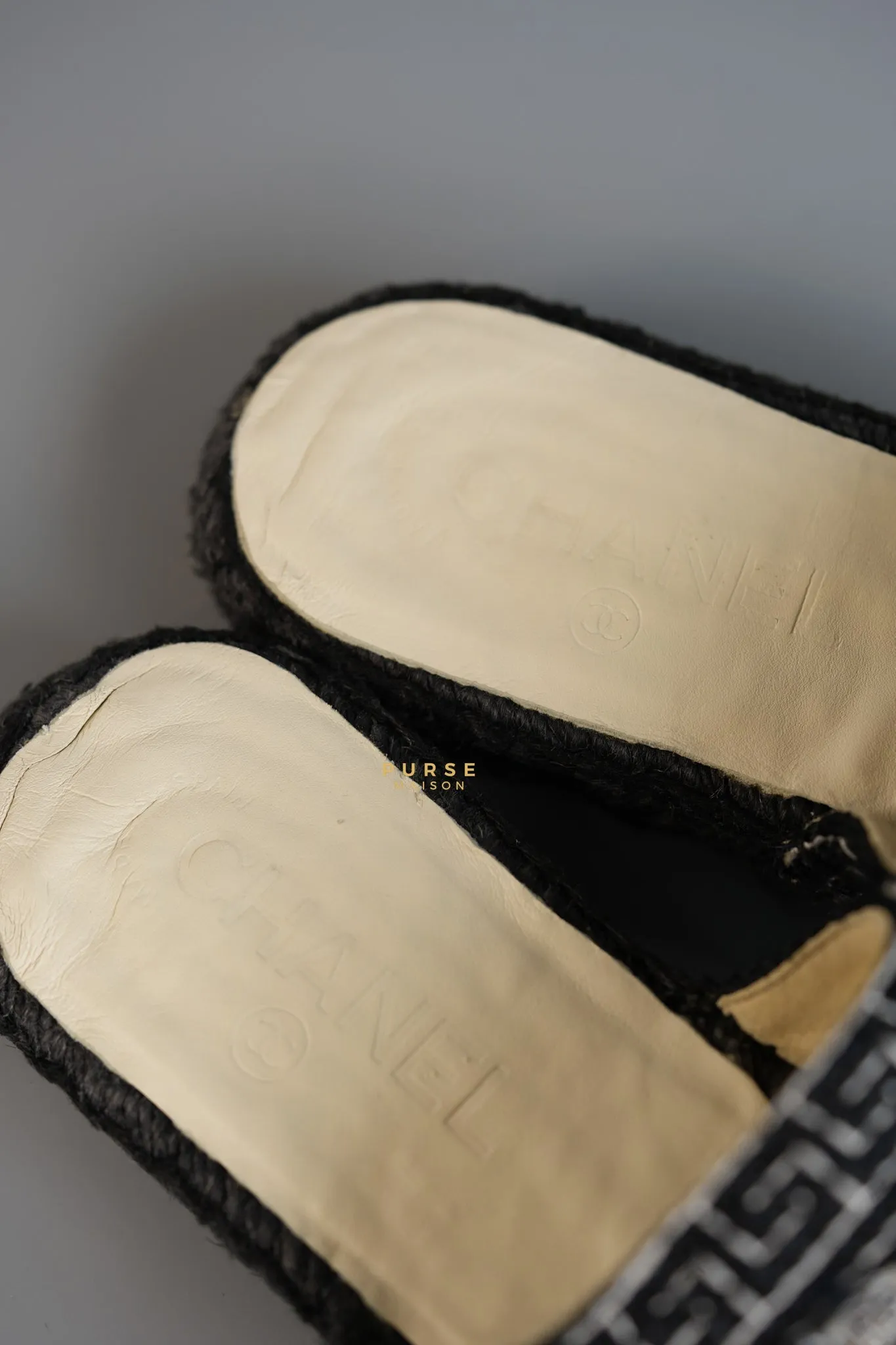 Tweed CC Slip On Espadrilles Size 37 EU (25.5cm)