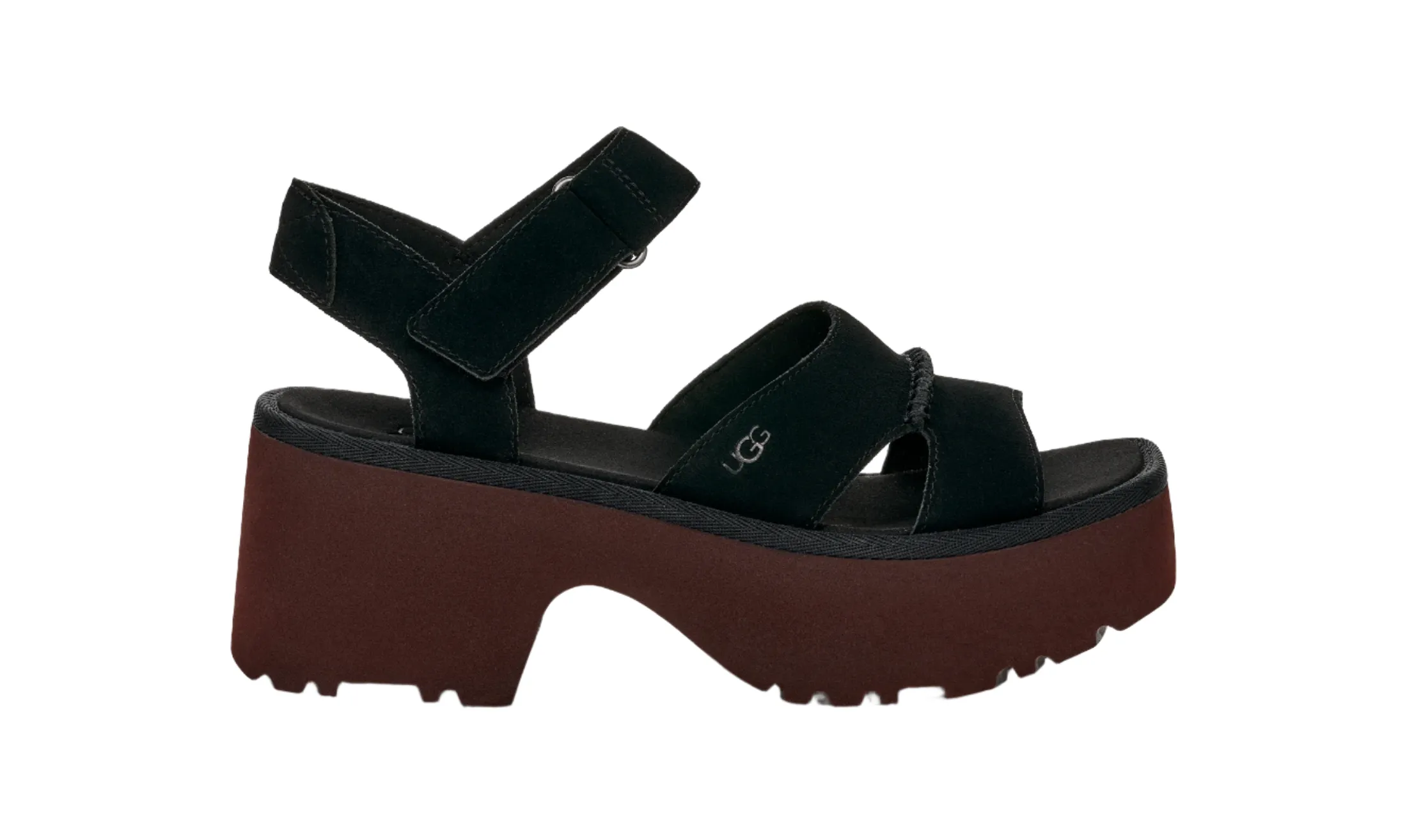 UGG® Women's New Heights Ankle Strap Heeled Sandal - Black