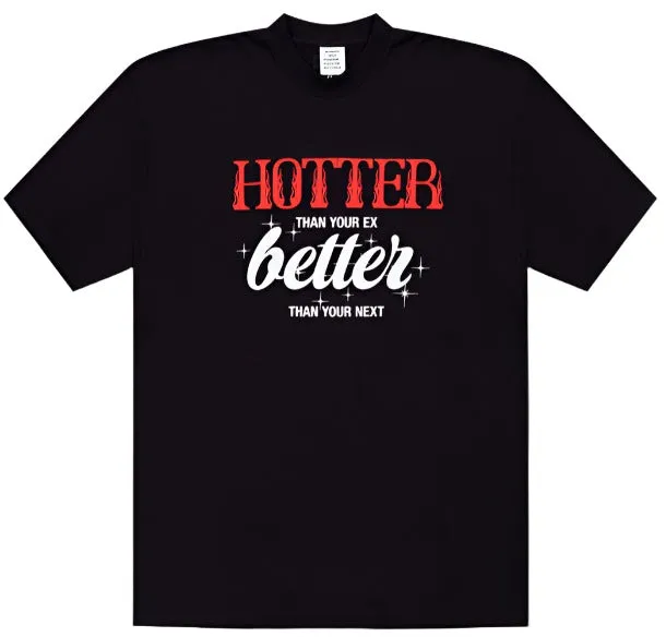 Vetements Hotter Than Your Ex T-Shirt Black