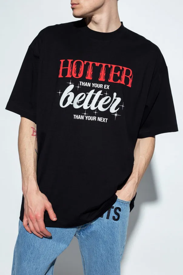 Vetements Hotter Than Your Ex T-Shirt Black