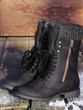 Women Vintage Mid Calf Boots