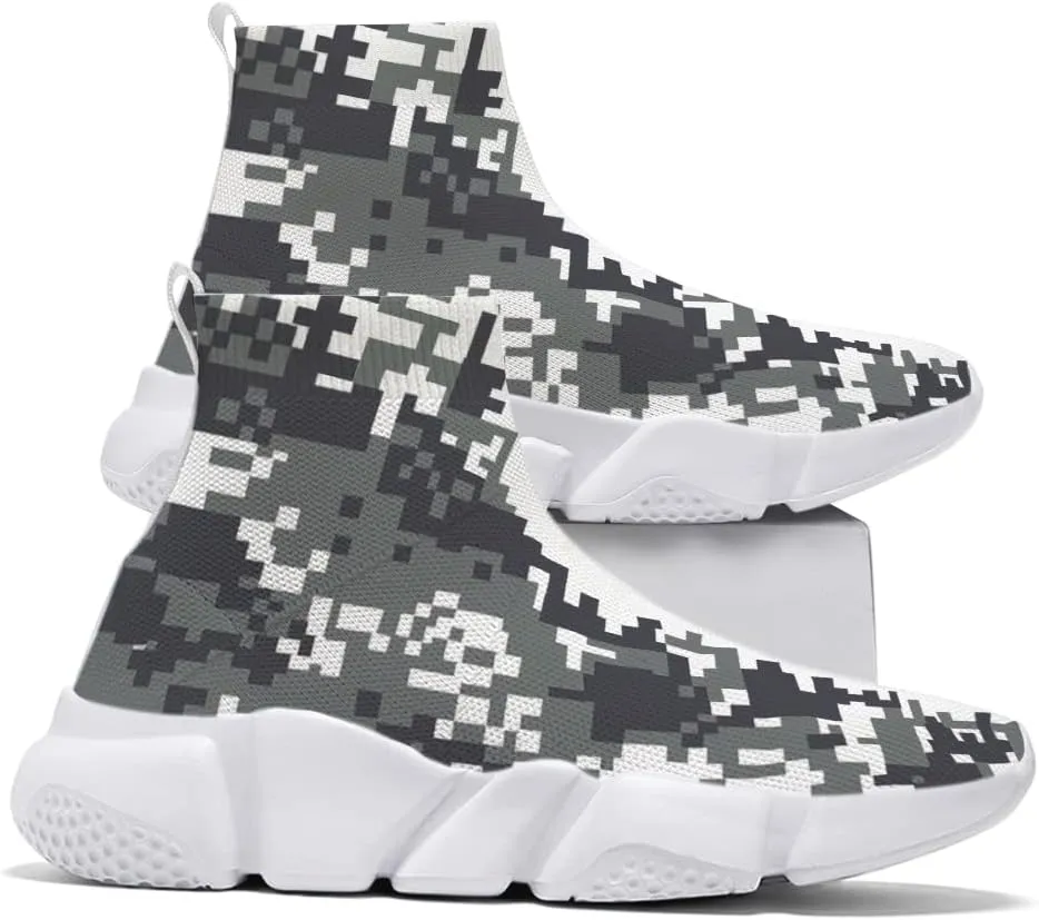 Womens Camo Graffiti Shoes 3D Painted Custom Tennis Shoes Non Slip Athletic Workout Gym Sneakers