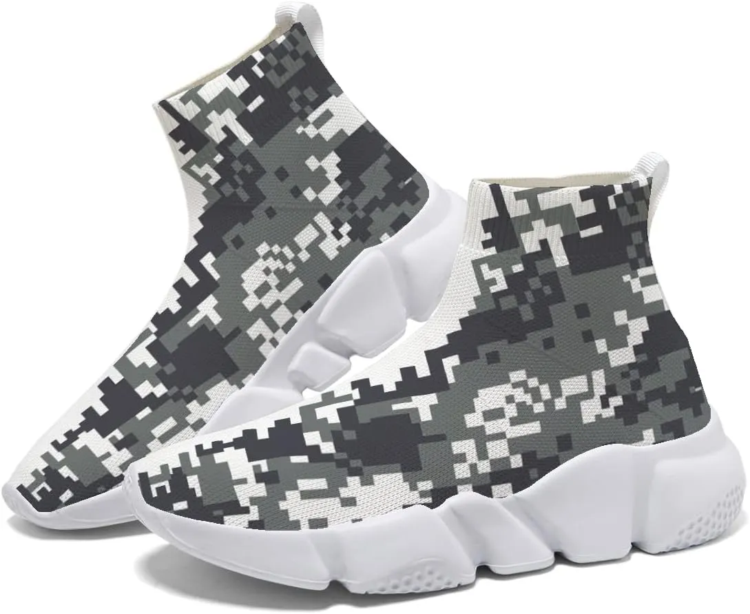 Womens Camo Graffiti Shoes 3D Painted Custom Tennis Shoes Non Slip Athletic Workout Gym Sneakers