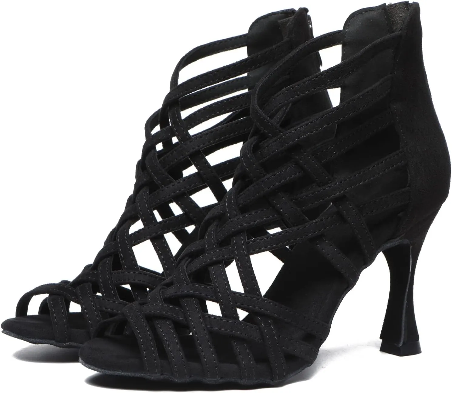 Womens Girls Dance Shoes Cut-out Ballroom Sandals Prom Evening Ankle Booties