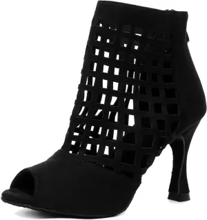 Womens Girls Dance Shoes Cut-out Ballroom Sandals Prom Evening Ankle Booties