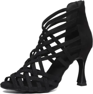 Womens Girls Dance Shoes Cut-out Ballroom Sandals Prom Evening Ankle Booties