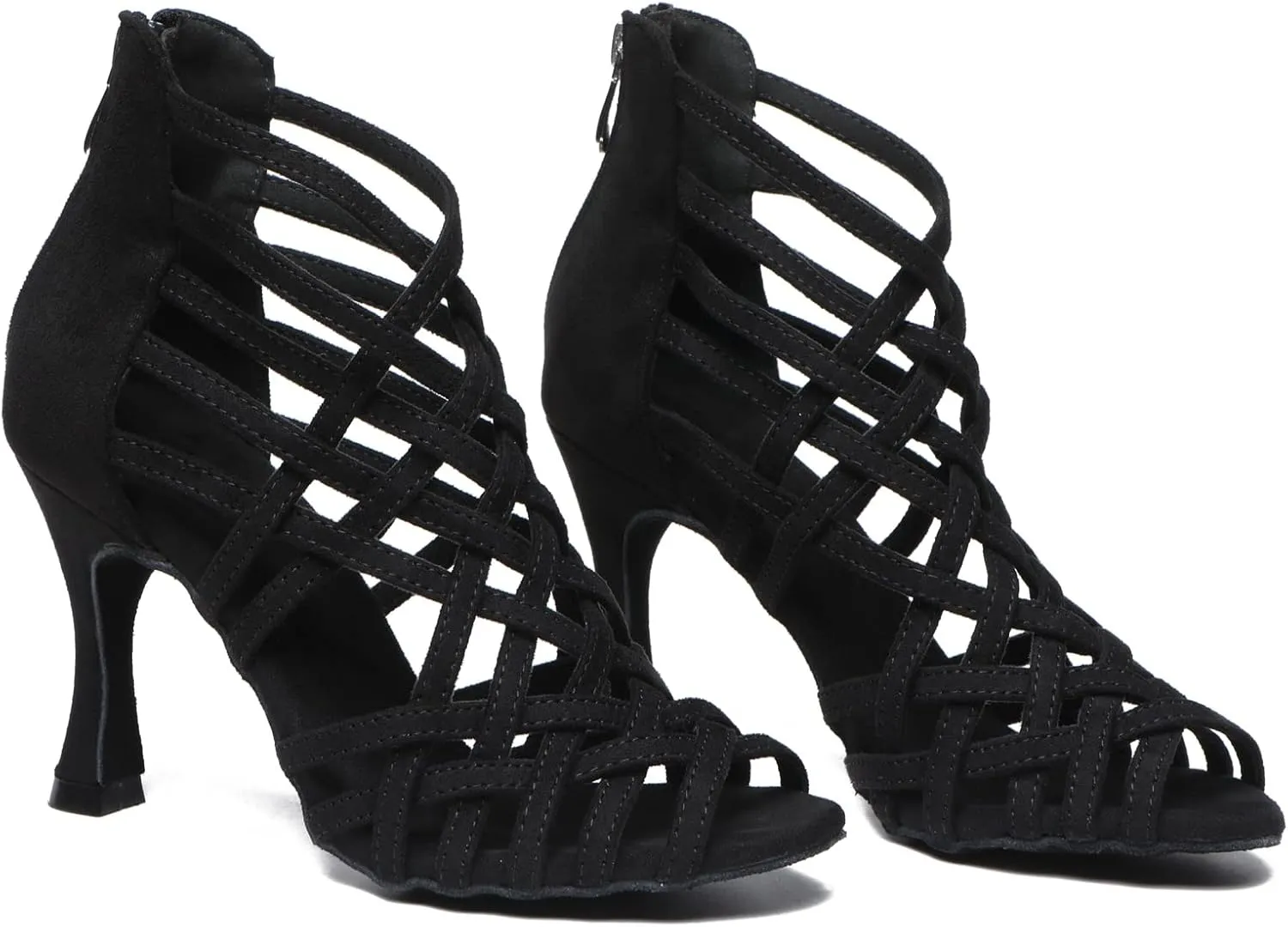Womens Girls Dance Shoes Cut-out Ballroom Sandals Prom Evening Ankle Booties