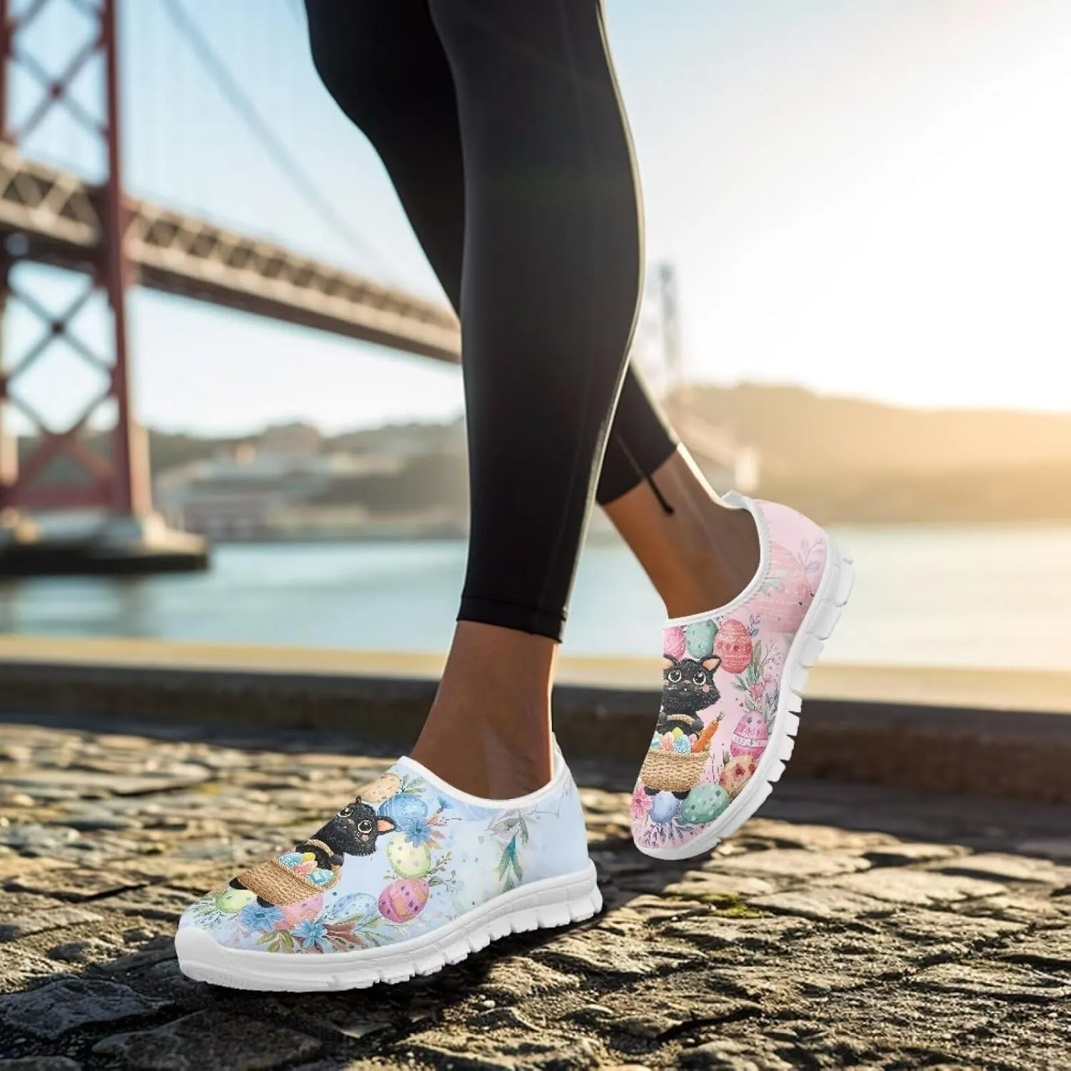 Women's Walking Shoes Cushion Athletic Jogging Shoe Casual Anti-Slip Tennis Sneakers for Outdoor Hiking Size 5.5-11.5 White Sole