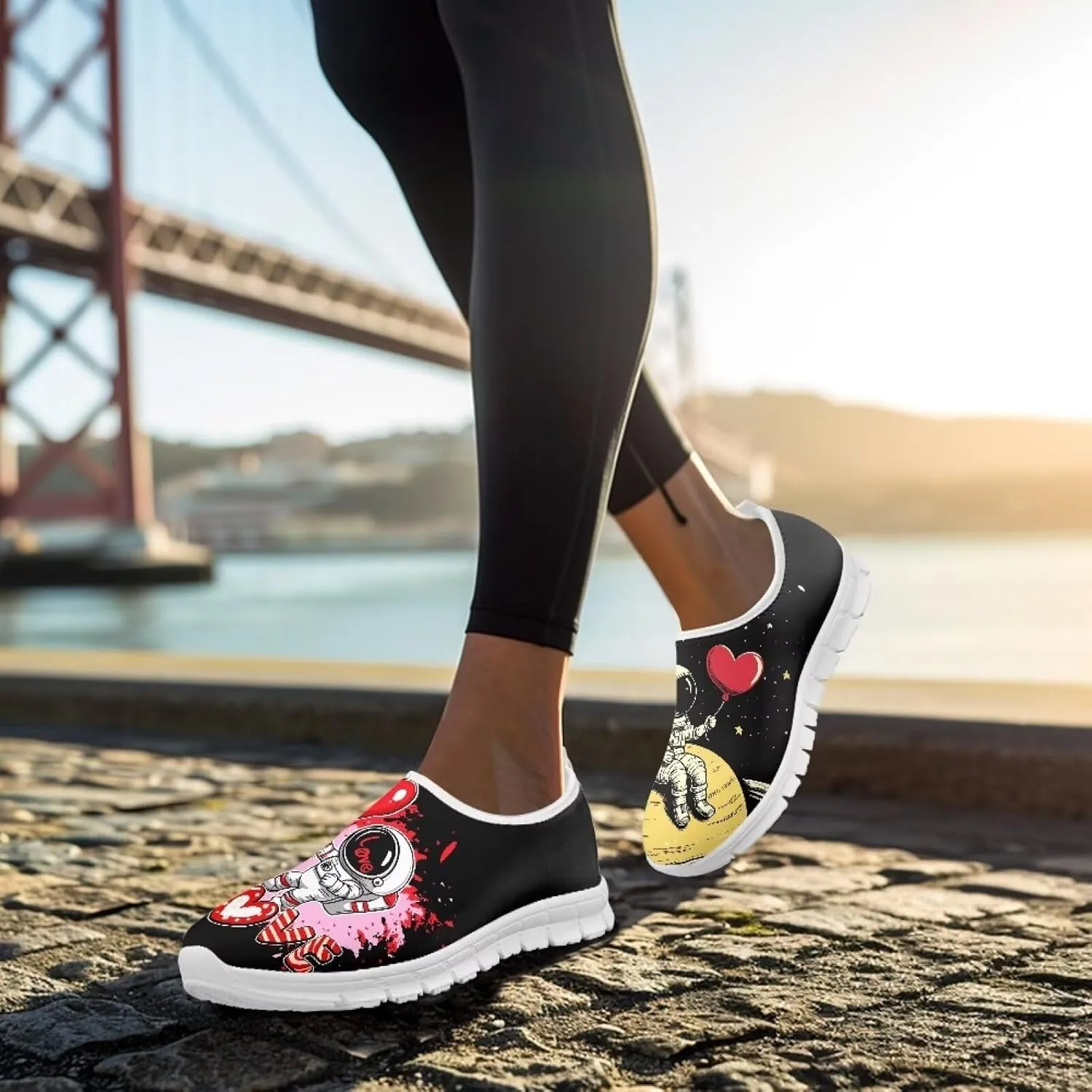 Women's Walking Shoes Cushion Athletic Jogging Shoe Casual Anti-Slip Tennis Sneakers for Outdoor Hiking Size 5.5-11.5 White Sole