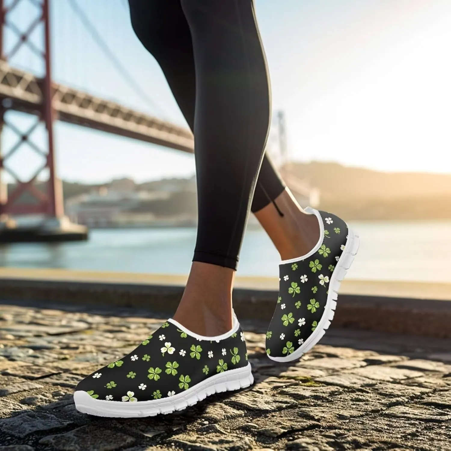 Women's Walking Shoes Cushion Athletic Jogging Shoe Casual Anti-Slip Tennis Sneakers for Outdoor Hiking Size 5.5-11.5 White Sole