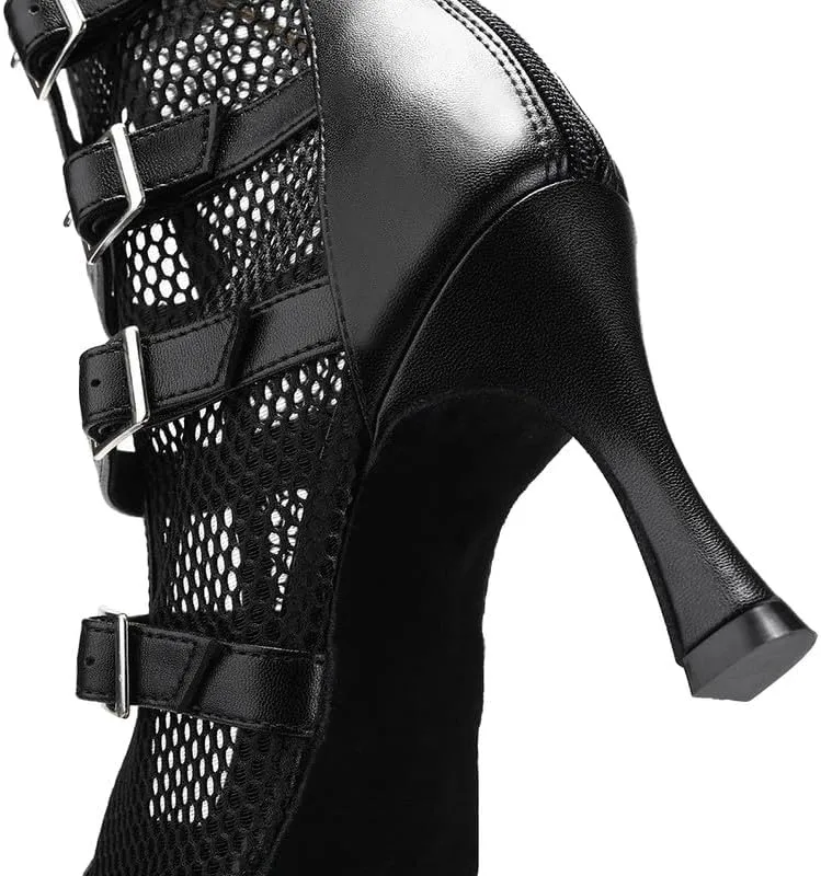 YKXLM Latin Dance Boots Women Ballroom Dance Shoes Salsa Bachata Performance Dancing Shoes